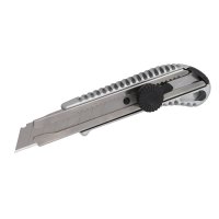 Schneidemesser / Cutter  mit einer Gleitkante 18 mm, Metallgehäuse, Schraubverschluss