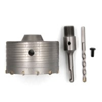 Hohl-Bohrkrone Set mit Adapter 65mm 100 mm, YG8C + SDS-Plus-Adapter 22*110 mm